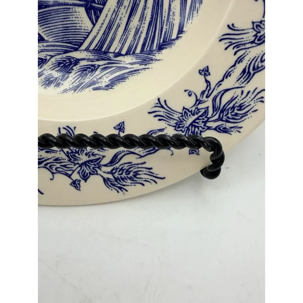 One WILLIAMS SONOMA Blue Harvest Rimmed Bowls England EUC